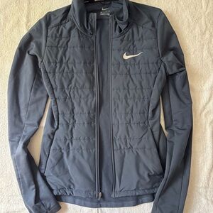 NIKE RUNNING Womens Jacket Sz X-Small Essential Filled Blue/Gray Full Zip